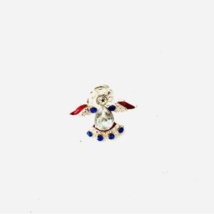 Charming Angel Pendant with Red and Blue Details